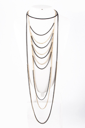 Long Drip Chain Necklace 4HBB2